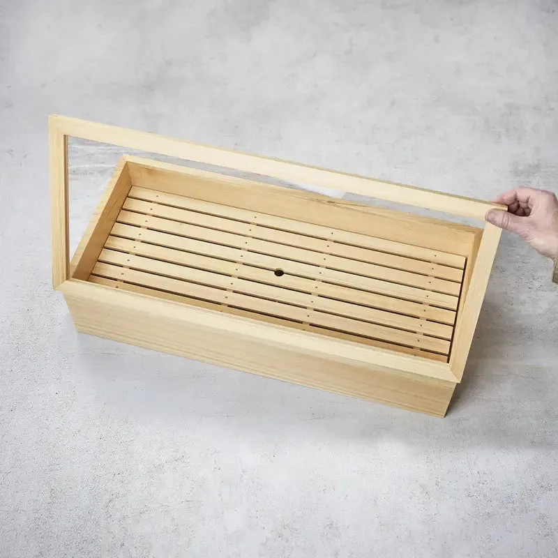 Nishikidori Neta Box XL boite sushi hinoki inclinée