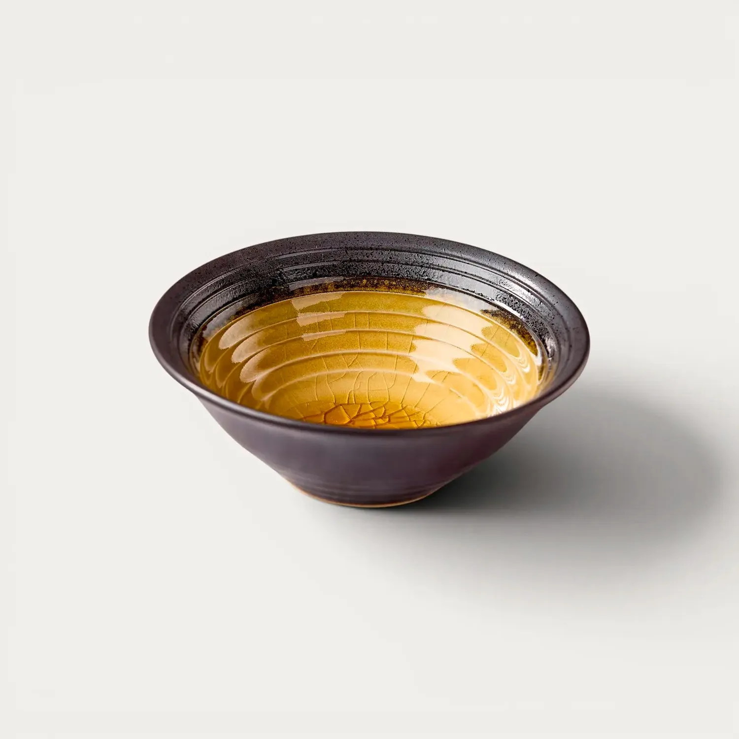 Nishikidori mini bol céramique ambre émaillé