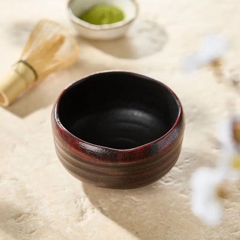 NISHIKIDORI Sikokku Sotoakahakeme bol matcha chawan