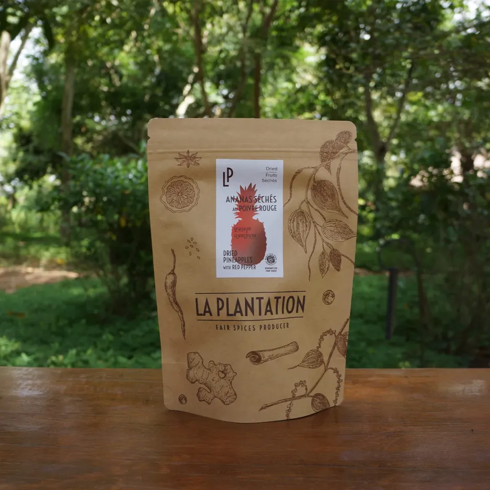 La Plantation Ananas Séché Poivre Rouge fruits séchés