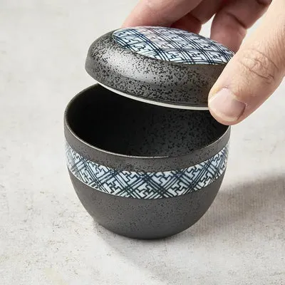 NISHIKIDORI Black Crystal bol chawan-mushi
