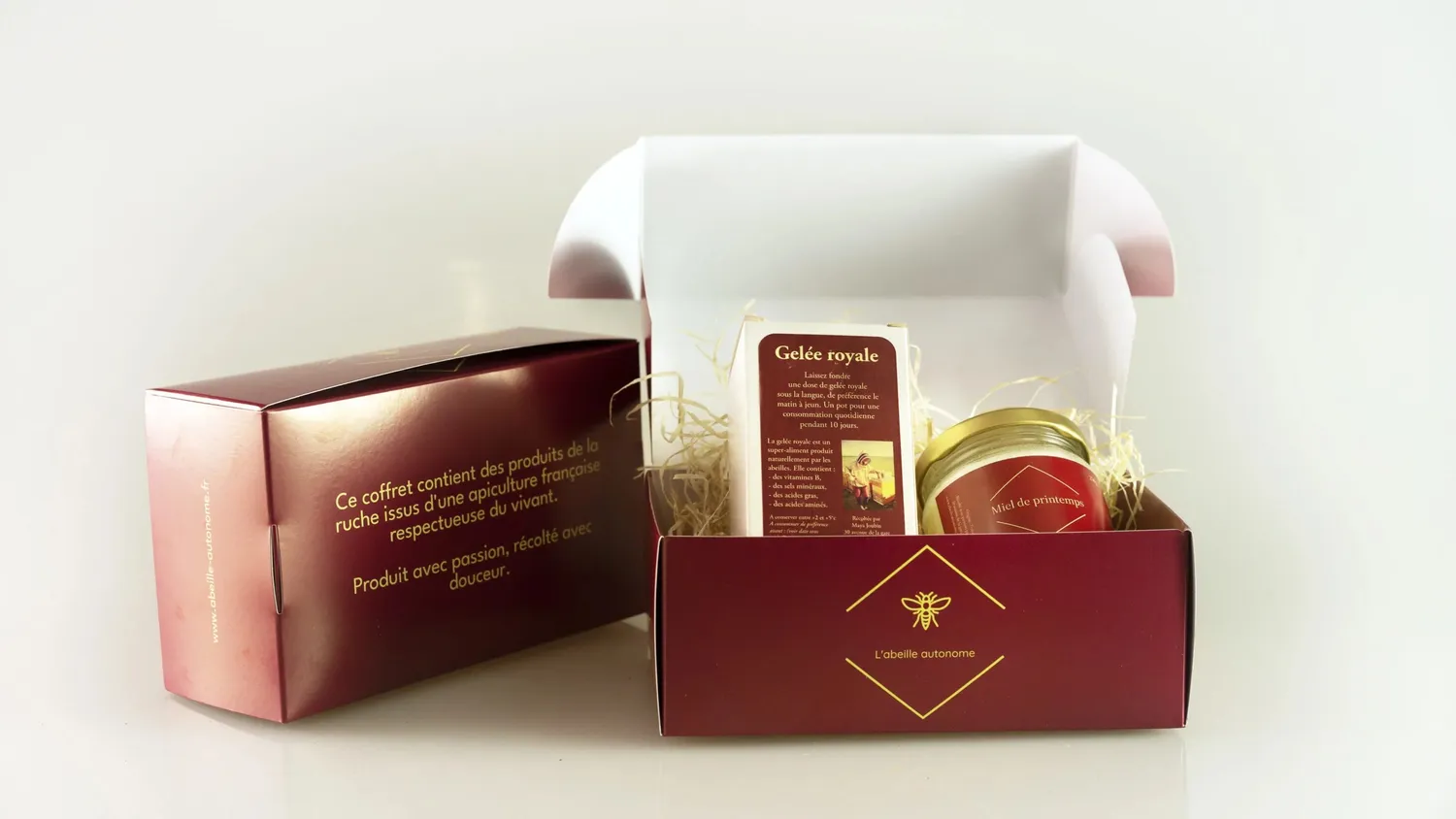 L'Abeille autonome L'abeille tonique coffret miel 250g gelée royale