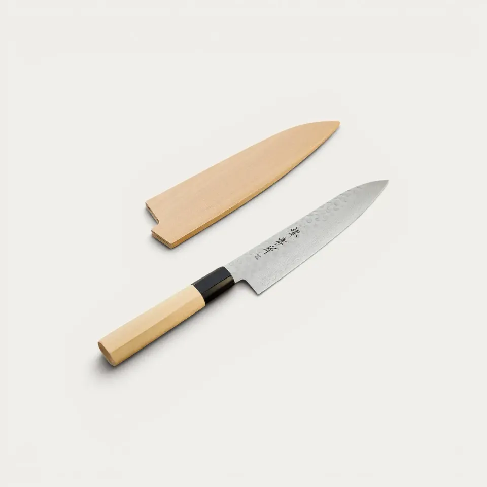Nishikidori couteau chef damas 45 couches 180mm martelé