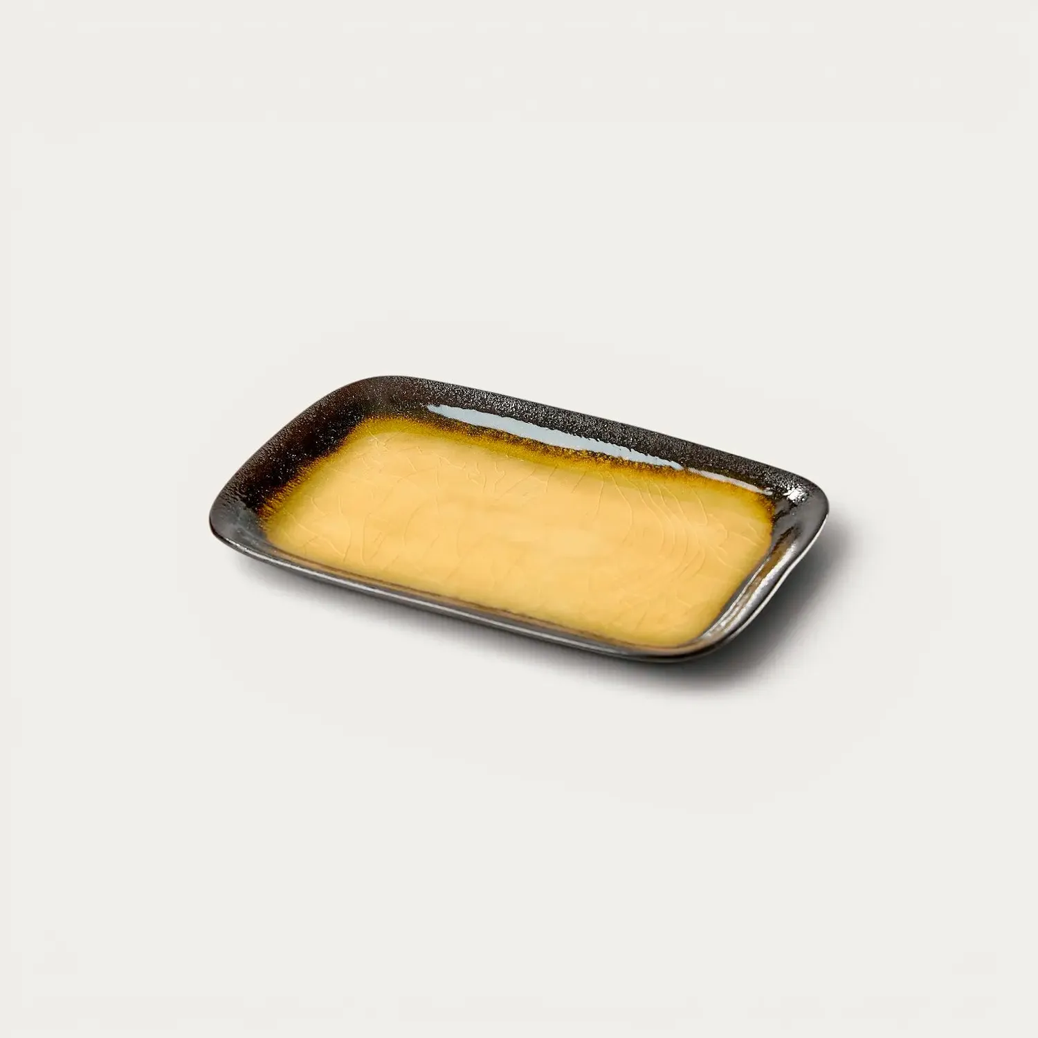 NISHIKIDORI Assiette sushi céramique ambre