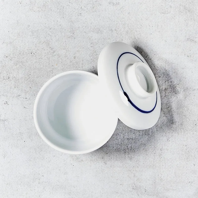 Nishikidori Chawan-mushi bol blue line flan vapeur
