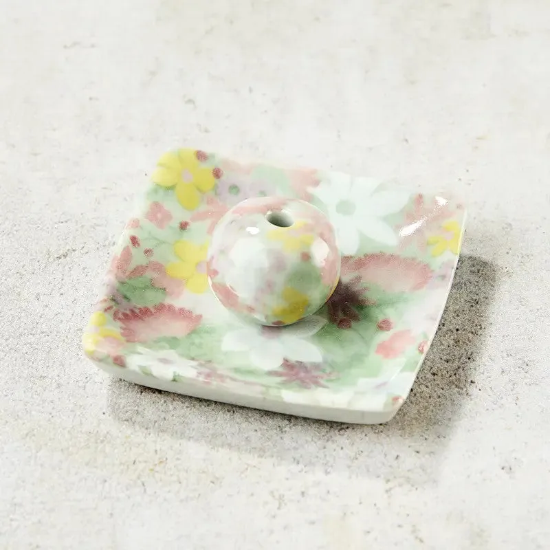 NISHIKIDORI Coupelle à encens coupelle porcelaine floral 5.5 cm