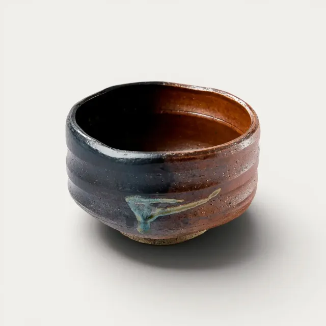 Nishikidori Bizen bol matcha chawan Japon épais