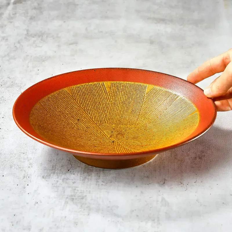 Nishikidori Kushime Membachi assiette 27cm kuro shumaki