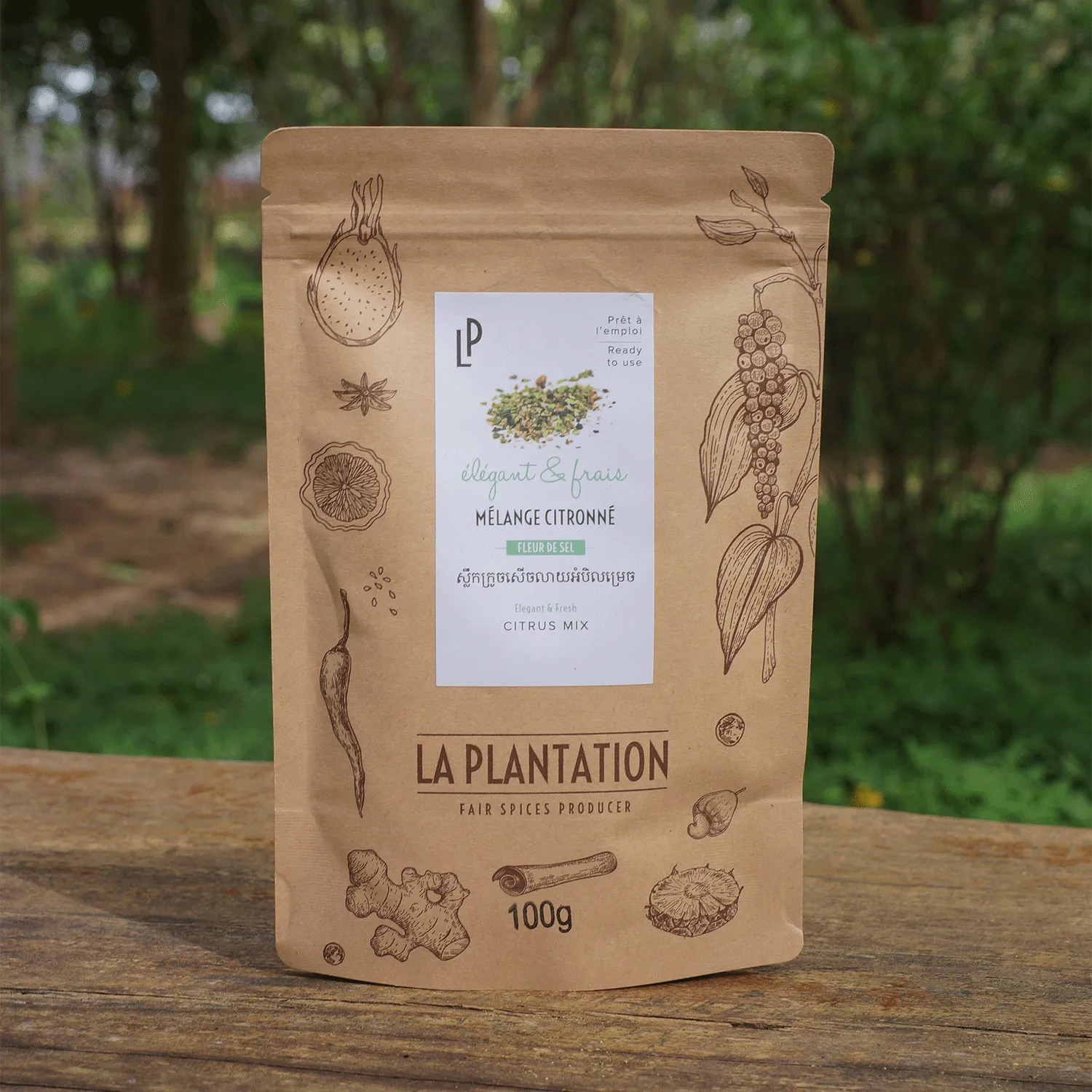 La Plantation Fleur de sel au combava sel citronné
