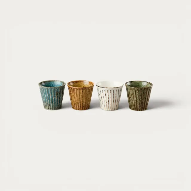 Nishikidori Shinogi verres 260 ml coffret 4 motif main