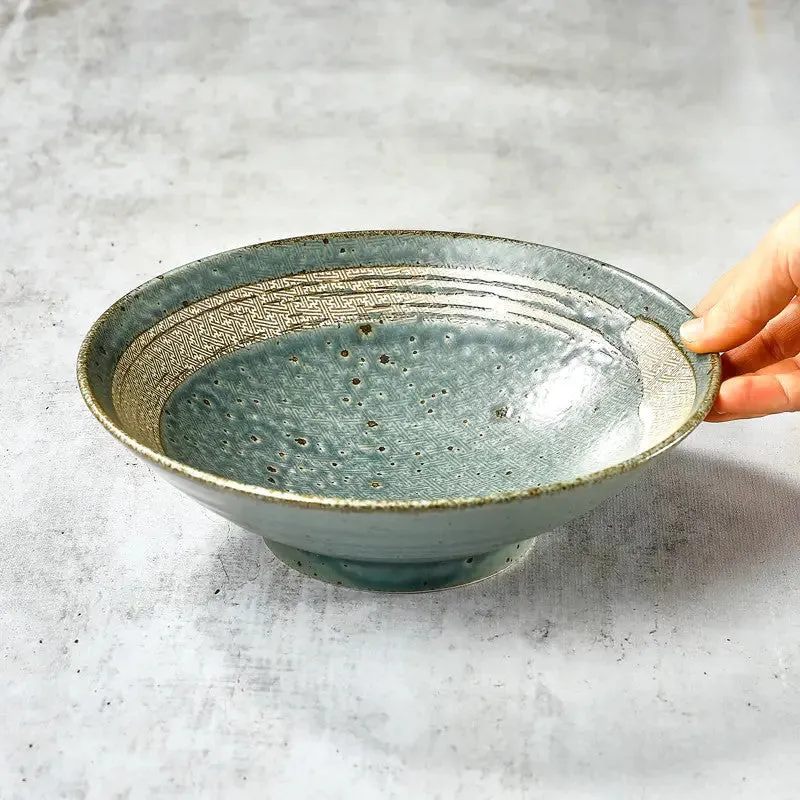 NISHIKIDORI Membachi Kon nezu assiette Ø 24,5 cm bleu gris