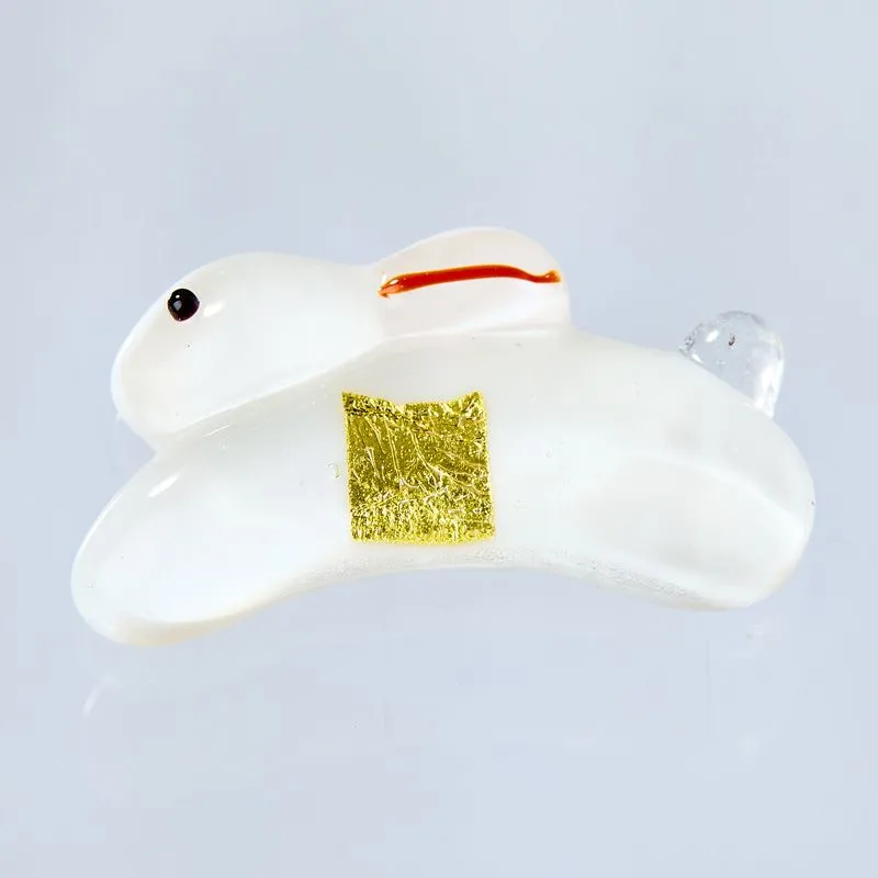 Nishikidori Engimono amulette lapin porte-bonheur feuille