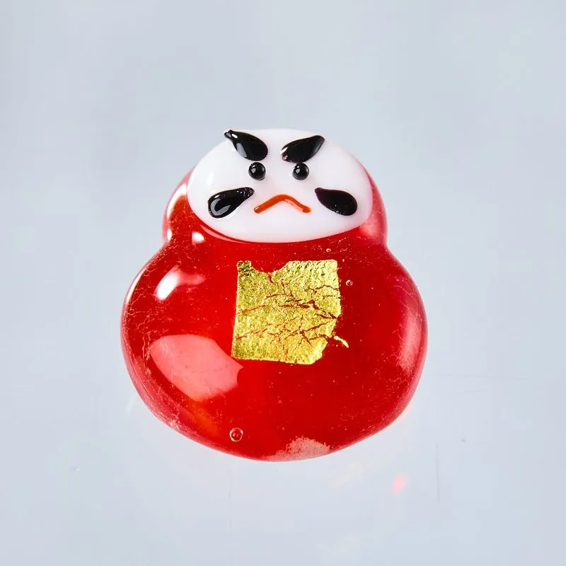 Nishikidori Engimono porte-bonheur Daruma amulette feuille d’or