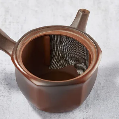 NISHIKIDORI Banko Yaki ROKKAKUAKANE théière kyusu 270 ml