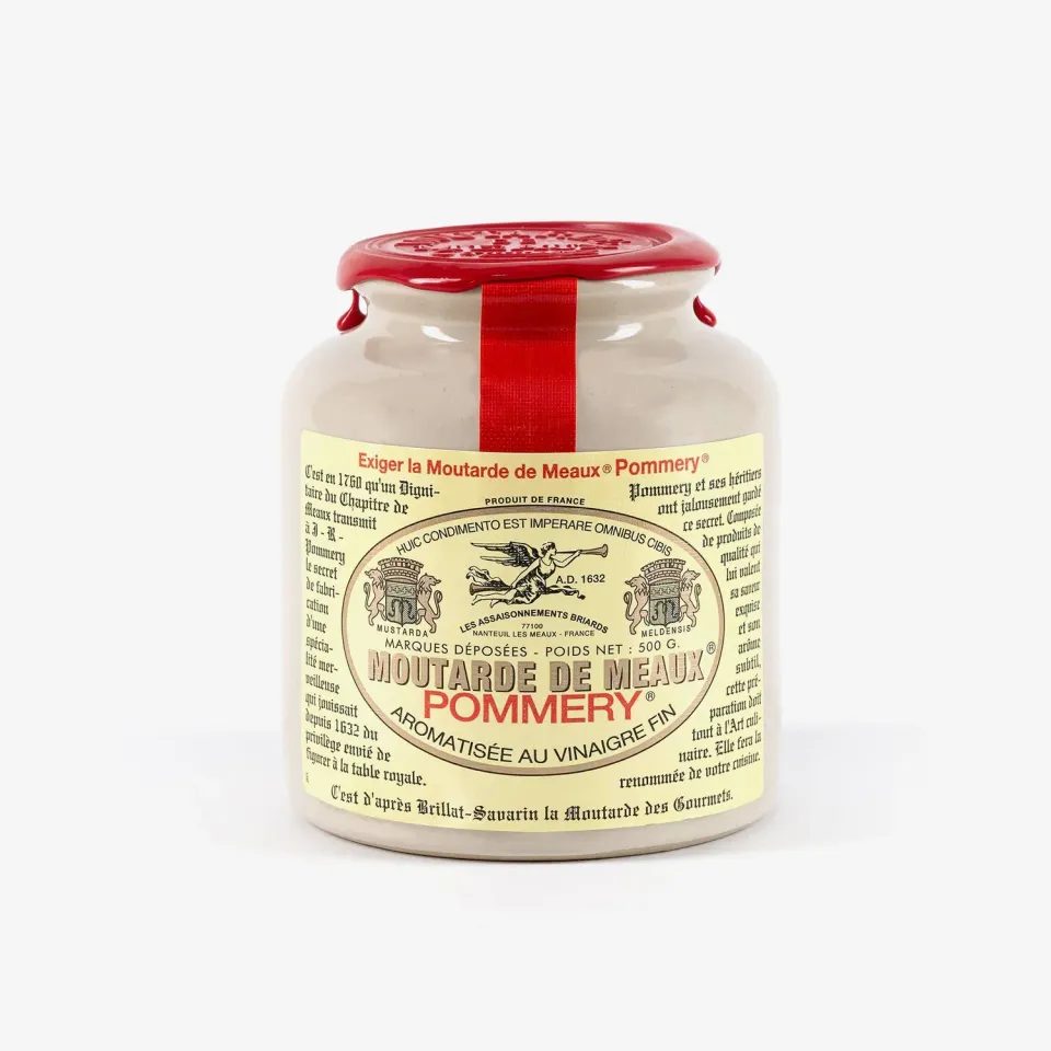 Pommery Moutarde de Meaux cirée 500g grains douce