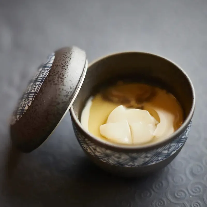 Nishikidori Bol chawan-mushi black crystal