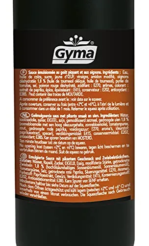 Gyma Squeez Sauce Algérienne 950g oignons poivrons