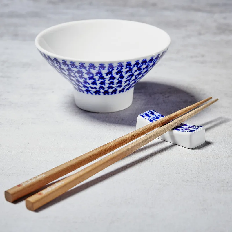 NISHIKIDORI Nikko 2 bols à riz chanvre Daimyo porcelaine
