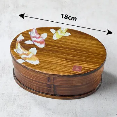 Nishikidori bento bois laqué Koi 700ml 180mm