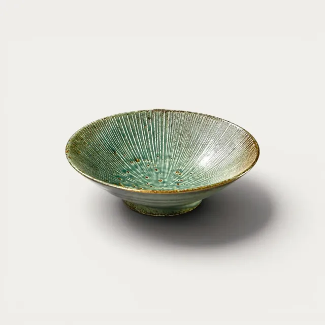 NISHIKIDORI Assiette nouilles somen udon 21,4cm vert