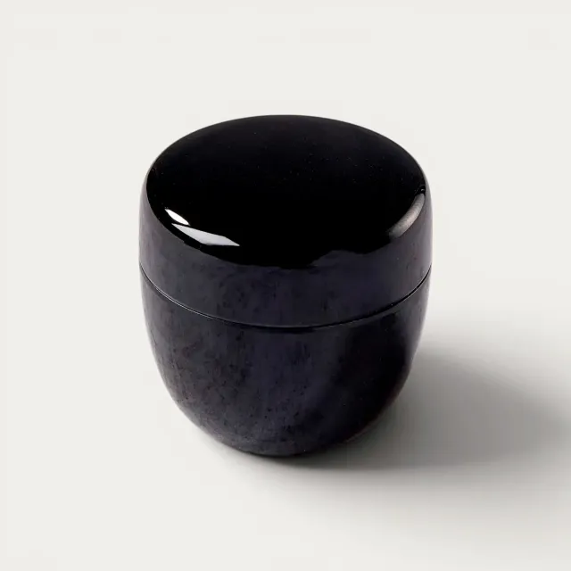 NISHIKIDORI Natsume boîte à matcha noire 5,4 cm