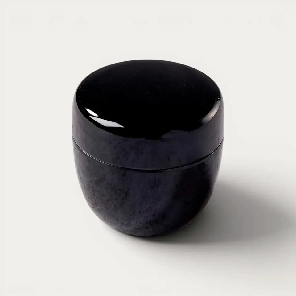 Nishikidori Natsume boîte à matcha noire 5,4 cm résine