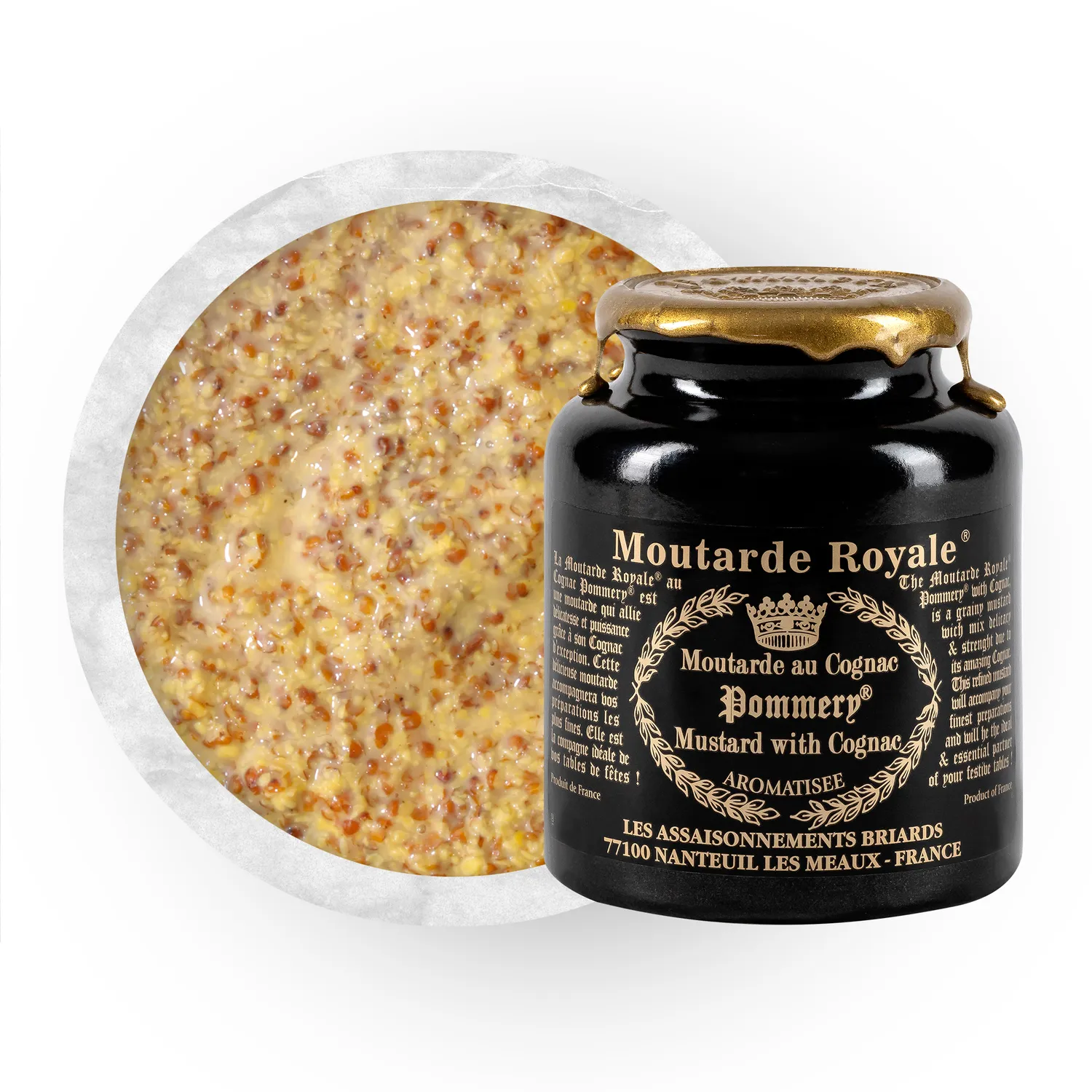 Pommery Royale au Cognac moutarde en grains 250g forte