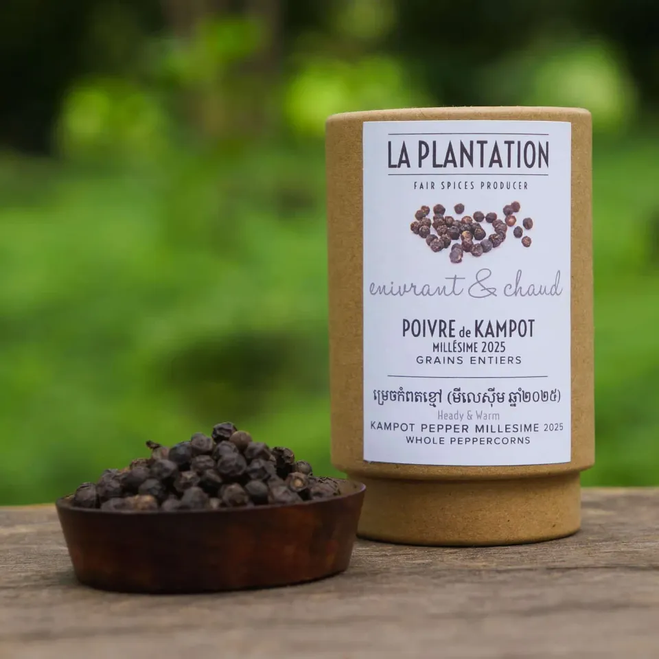 La Plantation Poivre de Kampot millésime 2025 IGP poivre noir