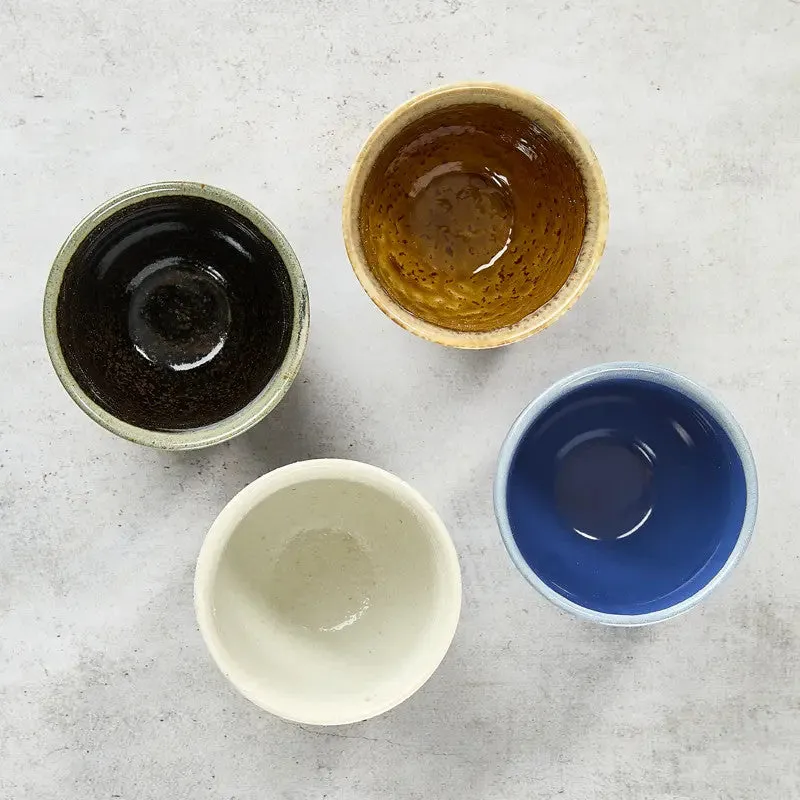 NISHIKIDORI Coffret 4 Tasses Thé 7,6 cm Assorties