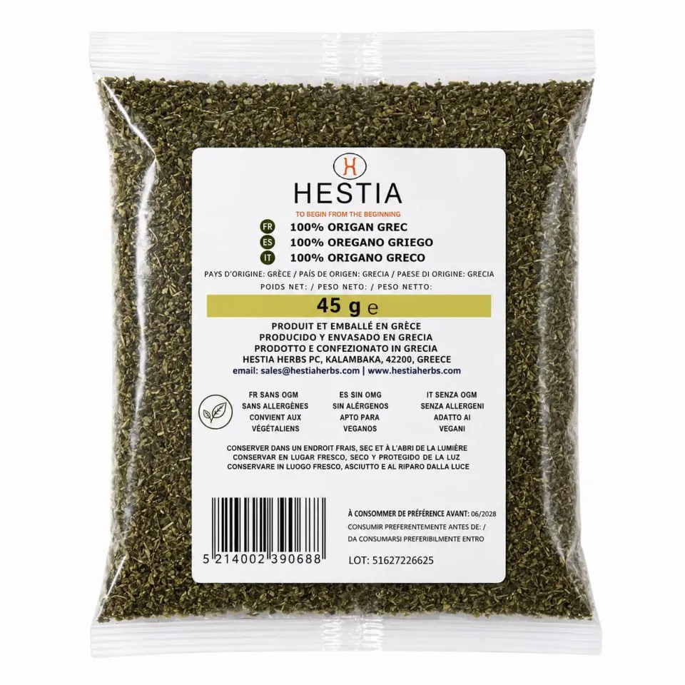 Hestia Herbs origan grec séché 45g saveur intense