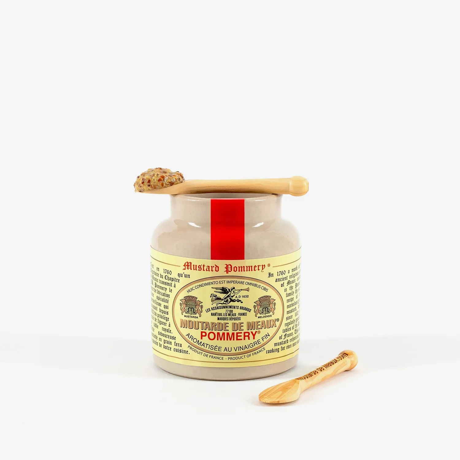 Pommery cuillère à moutarde bois français