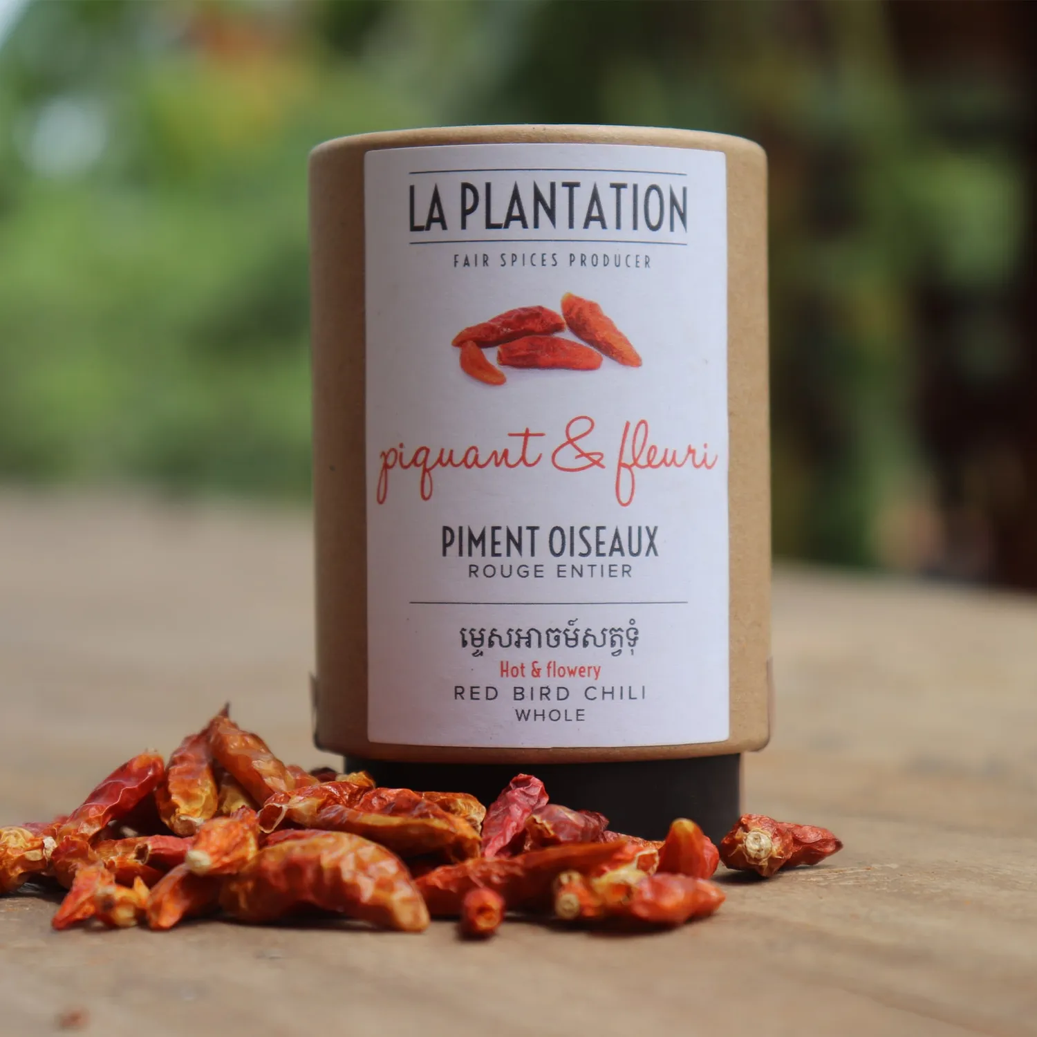 La Plantation Piment oiseau rouge entier fort