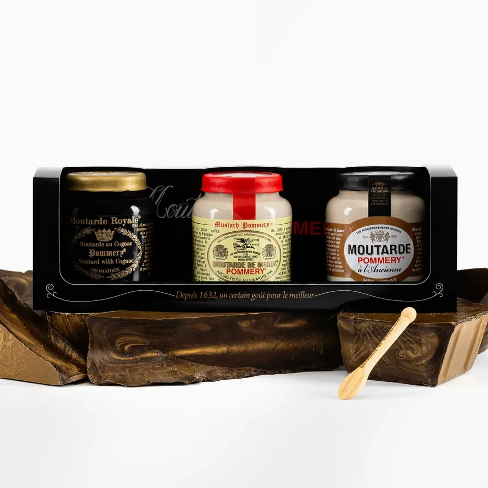 Pommery Coffret Découverte Classique moutarde 3x100g Meaux