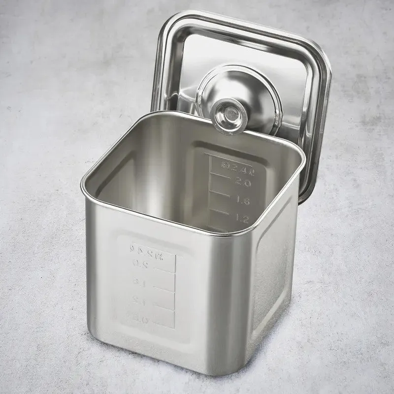 NISHIKIDORI bac gastro carre inox 80mm avec couvercle