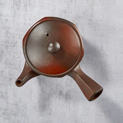 NISHIKIDORI Banko Yaki ROKKAKUAKANE théière kyusu 270 ml