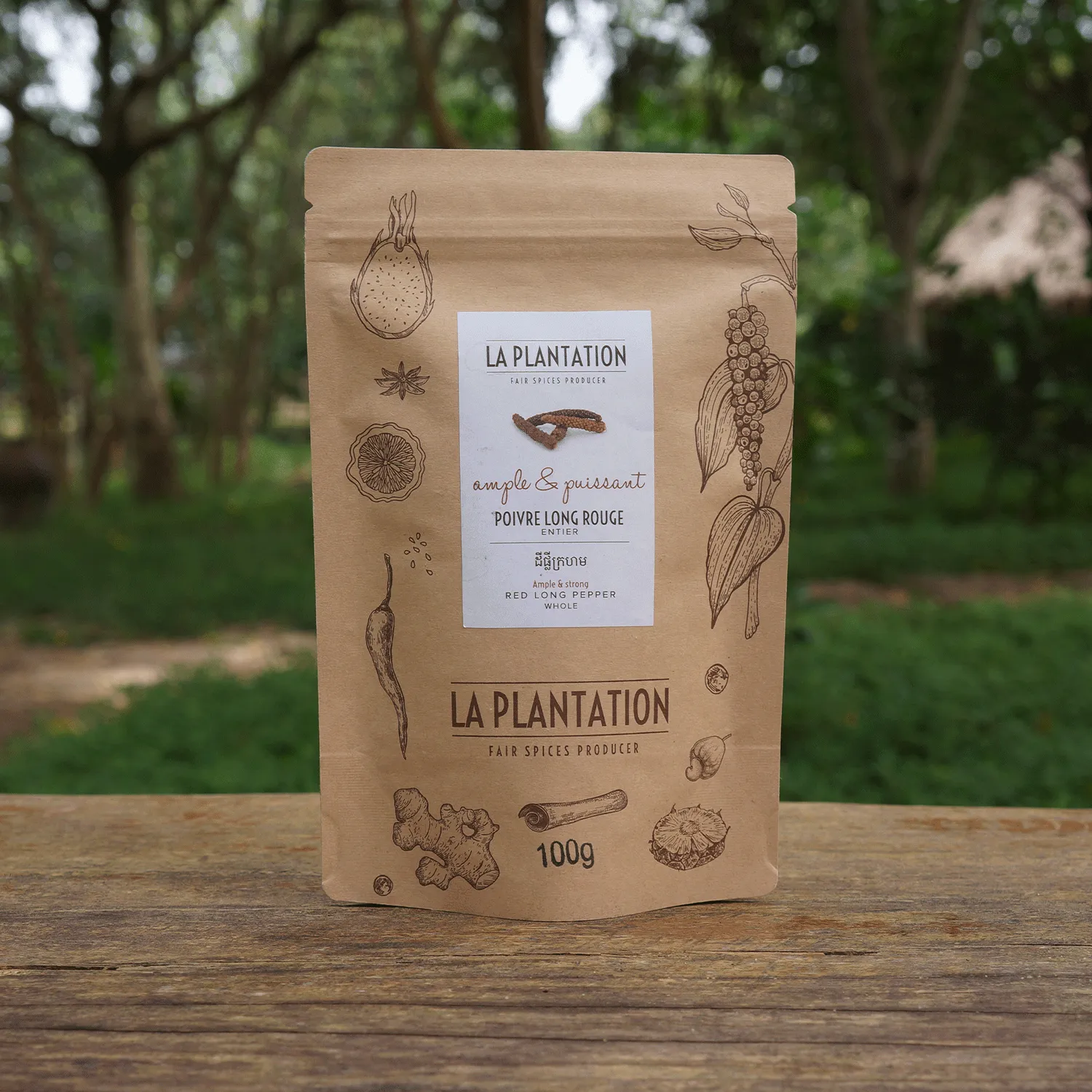 La Plantation Poivre long rouge grains doux