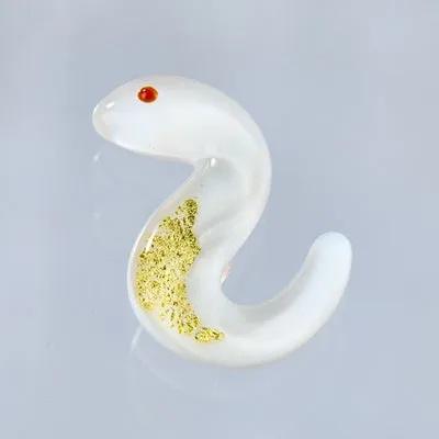 Nishikidori Engimono serpent blanc porte-bonheur portefeuille
