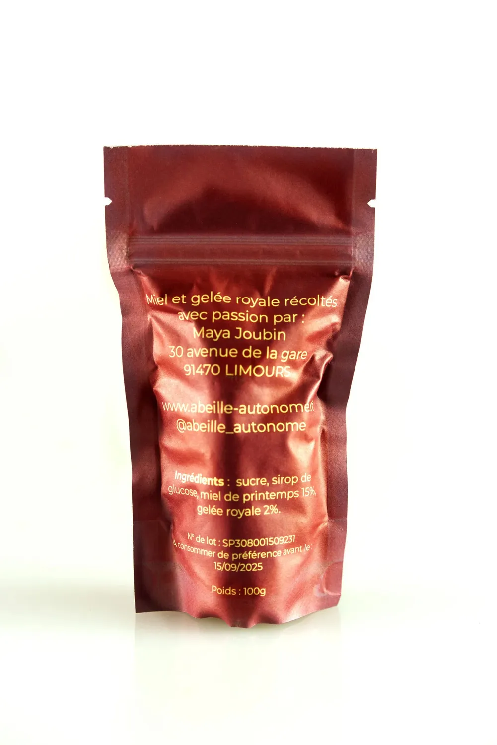 L'Abeille autonome Bonbons miel gelée royale 100g cœur fondant