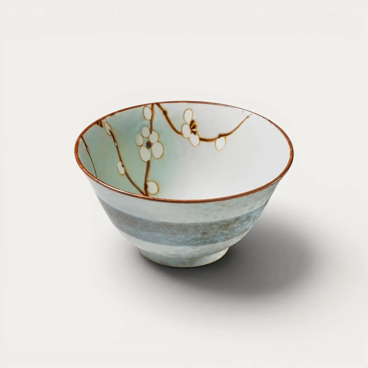 Nishikidori bol à riz japonais porcelaine Hana vert clair