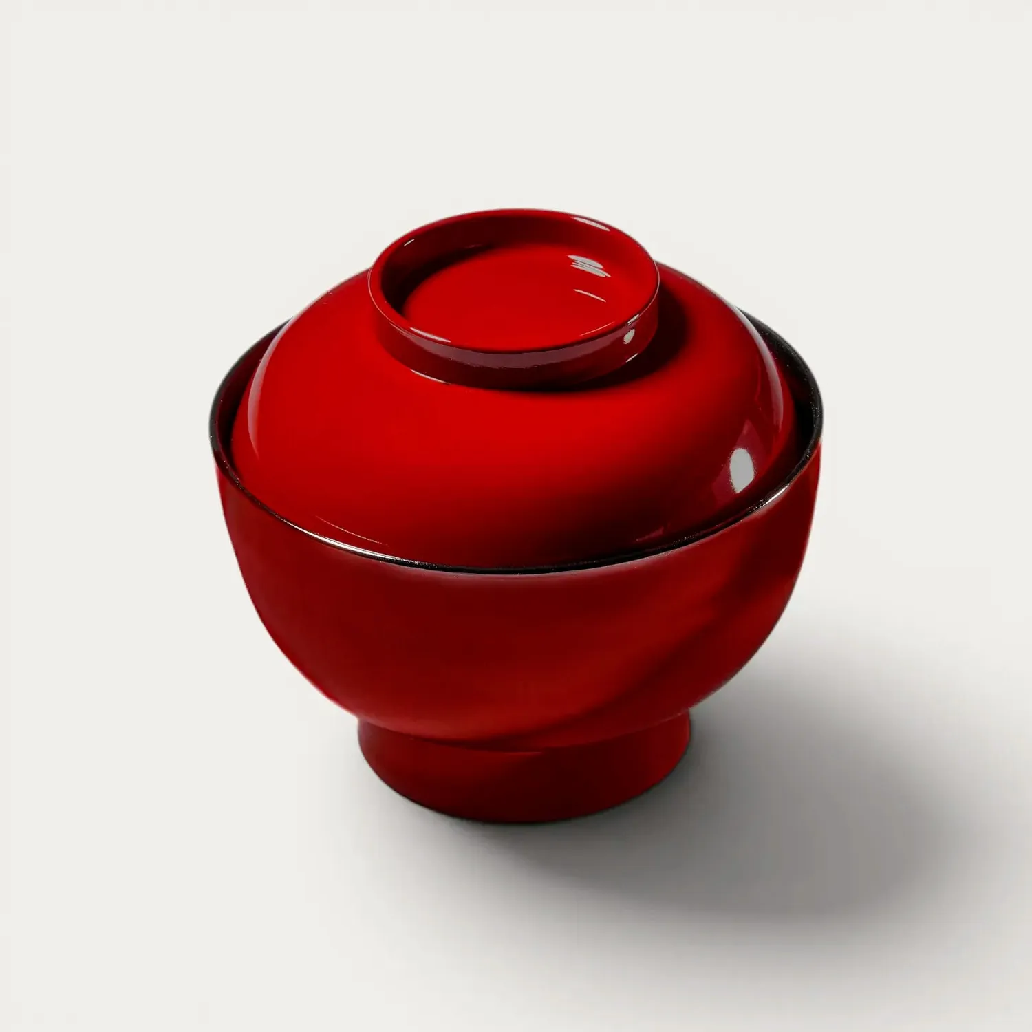 NISHIKIDORI Zouni bol miso rouge argenté laqué
