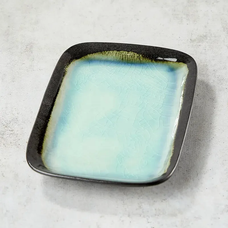 NISHIKIDORI Assiette sushi céramique ambre