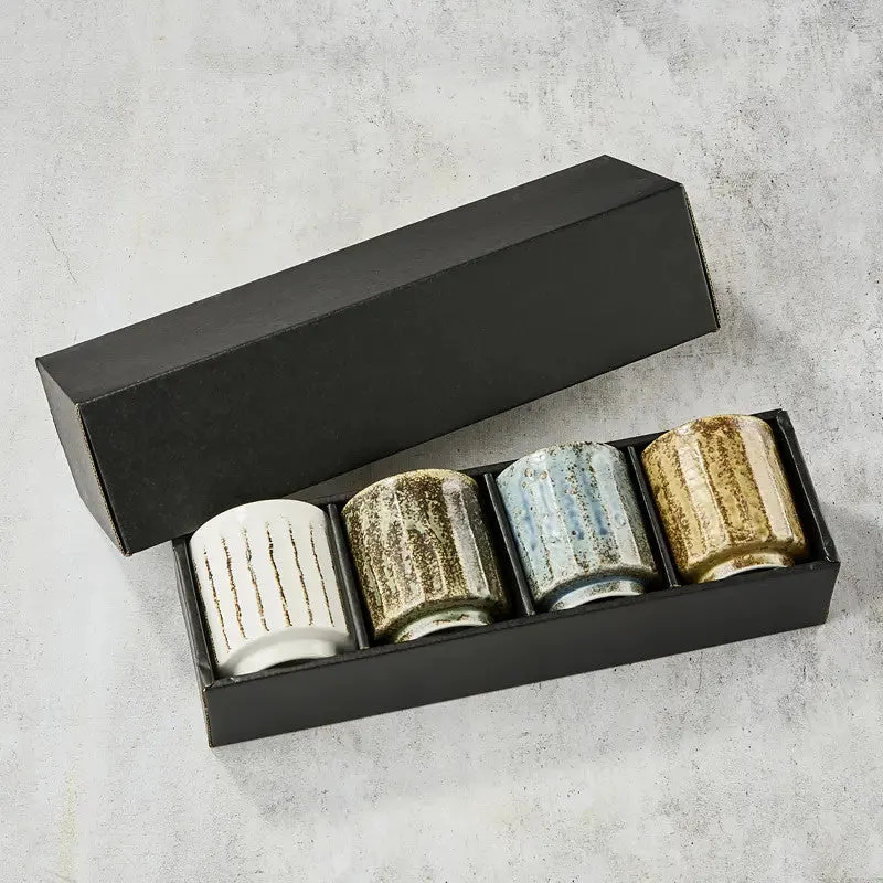 Nishikidori Shinogi coffret 4 tasses à thé 220 ml céramique