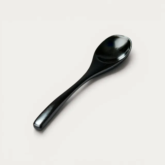 NISHIKIDORI Cuillère bois camphrier chawanmushi 13cm noire