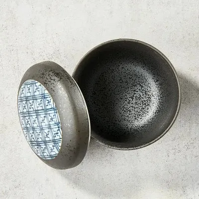 NISHIKIDORI Black Crystal bol chawan-mushi