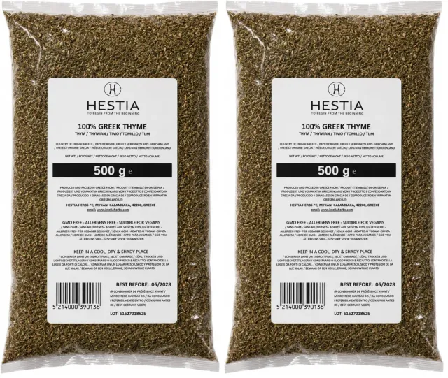 Hestia Herbs Thym grec séché 2x500g moulu