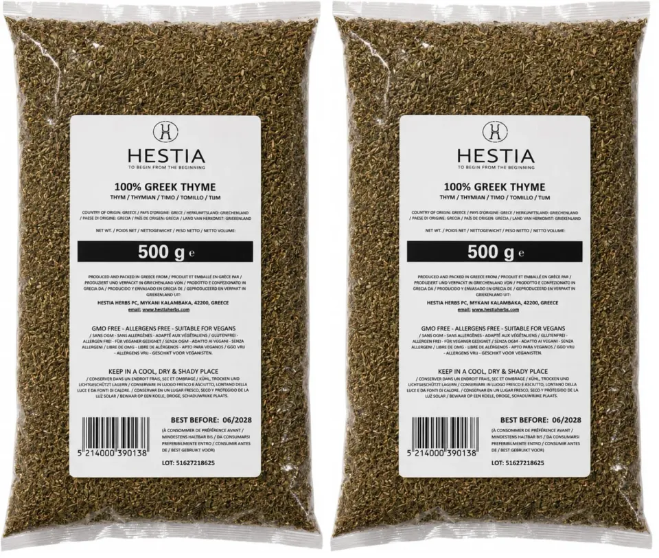 Hestia Herbs Thym grec séché 2x500g moulu