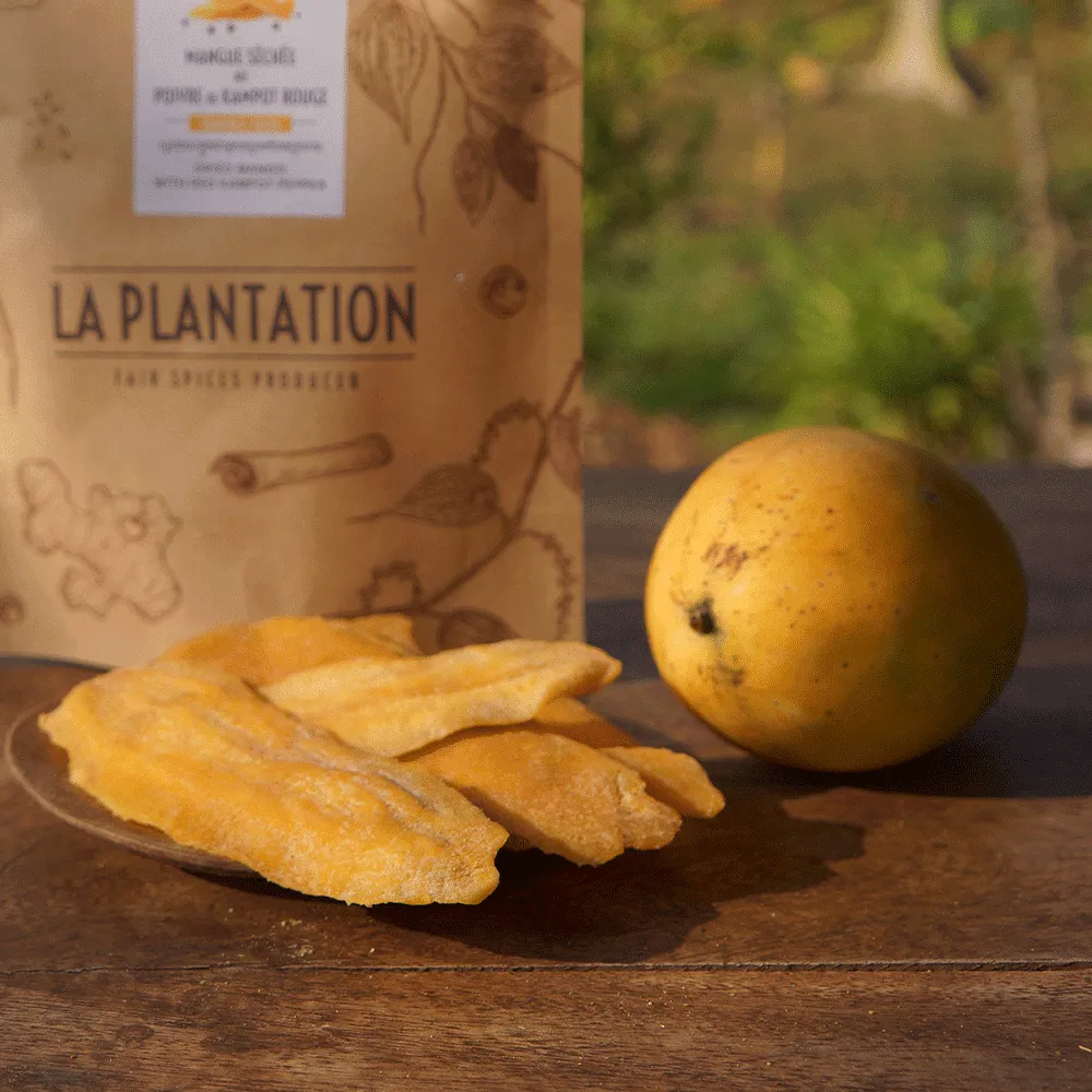 La Plantation Mangue séchée poivre Kampot rouge fruit