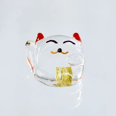 NISHIKIDORI Engimono amulette chat Maneki-neko feuille d’or