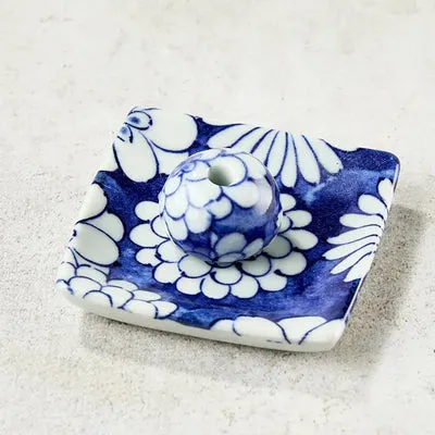 NISHIKIDORI Porte-encens coupelle porcelaine 5,5 cm motif