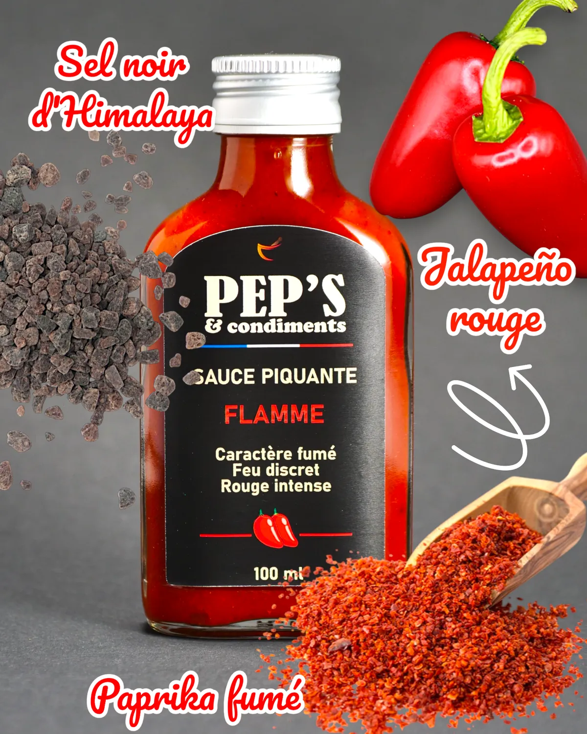 Pep's & condiments La Flamme sauce fumée Jalapeño